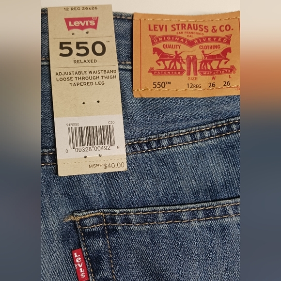 LEVI'S 550tm Relaxed boys jeans, 12 reg, 26 x 26 - Picture 4 of 6